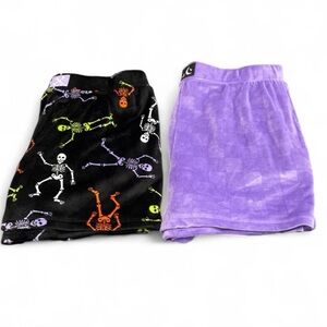 Colorful Skeleton and Purple Pajama Shorts